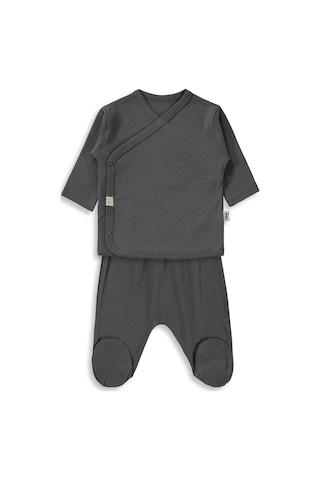 Civil Baby 3'lü Basic Zıbın Takımları - Gri Füme