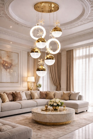 Moderen Lüx 8 Li Sarkıt Led Ve Kristal Avize Modelimiz Altın - Gold