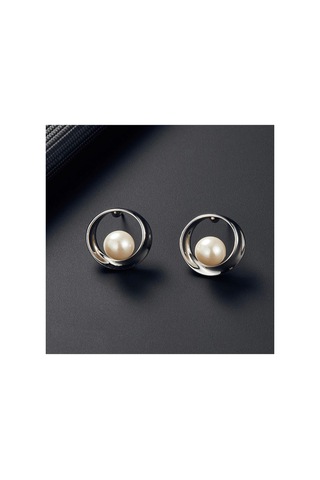 Pearl Inci Taşlı Silver Gümüş Kaplı Kolye Küpe Sade Şık 14 Şubat Sevgililer Günü Hediye Takı Seti