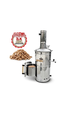İFYIL Pelet Yakıtlı Dumansız Paslanmaz Çelik 4.5 L Semaver (Peletli)
