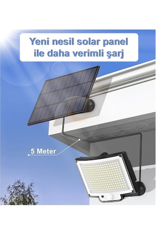 Greentech Güneş Enerjili, Hareket Sensörlü, 228 Boncuk Led Aydınlatma/gt-sl33 Çok Renkli