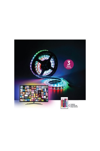 House Pratik Hp88 Uzaktan Kumandalı Tv Arkası Rgb Led Aydınlatma Beyaz