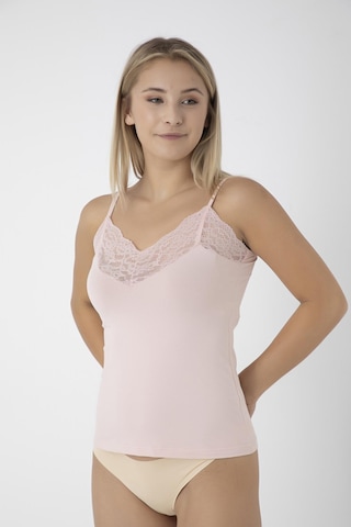 Kadın Likralı İnce Askı Dantelli Pembe Atlet C9t0n0o108 001
