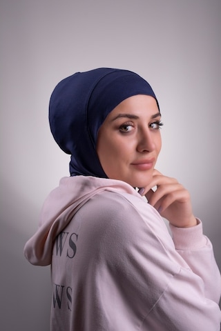 Hürrem Bone Lacivert Pratik Hazır Geçmeli Bone Viskon Kumaş Hijab Spor 2106_0 Lacivert
