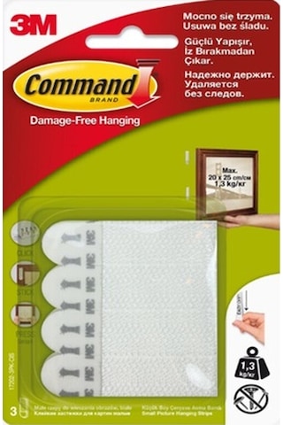 3M Command 17202 Küçük Boy Resim Asma Şerit Cırt Bantları