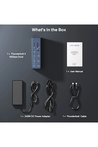 Acasis DS9007 21in1 3xThunderbolt 4,USB,Type-C Dock
