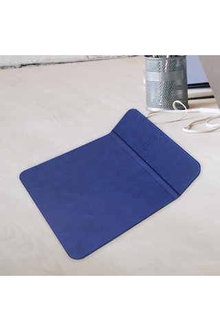 Homyl Kablosuz Şarj Pedi Standı Akıllı Telefon Mavi