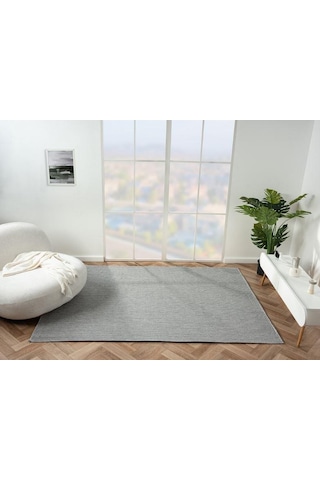 Çam Halı Sisal Tb003a Gri Modern Desen Jüt Makine Halısı