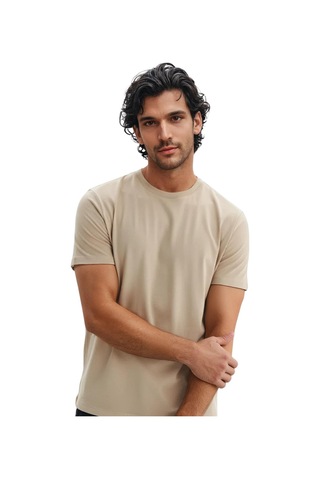Ar-ma Erkek Bisiklet Yaka Tişört Regular Fit Pamuk Süprem Basic Baskısız Y31344408002 Gri 2XL