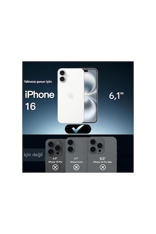 Apple iPhone Uyumlu 16 Şeffaf Magsafe Kılıf Mtl Safe