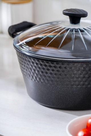 Acar Diamente Derin Tencere - 28 Cm Siyah
