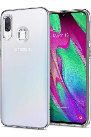 Samsung Galaxy A40 Kılıf Lüx Şeffaf Silikon Kılıf