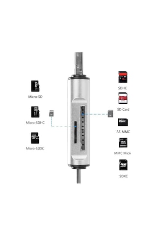Type C Usb Kart Okuyucu Micro Sd Card Reader Çevirici Dönüştürücü