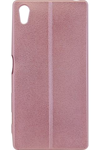 Nettech Sony Xperia Z5 Uyumlu Dikişli Seri Arka Koruma Kılıf - Pembe Pembe
