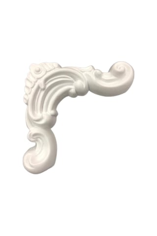 Decozza Boyanabilir Çıta Köşe Motifi 2,5 Cm Çıta Uyumlu4 Lü Paket