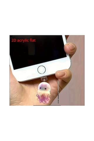 Aleylife 2d Telefon Charm Apple Uyumlu iOS Toz Koruması Denizanası