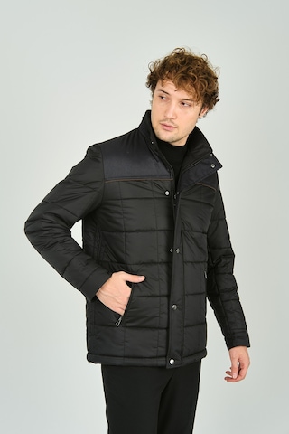 Daynax Erkek Hakim Yaka Çıtçıt Ve Fermuar Kapamalı Uzun Kaban 2500 Siyah Siyah