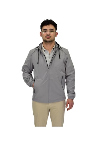 Erkek Mevsimlik Kapüşonlu Softjel Spor Mont 8077 Bgl-st04371 Gri