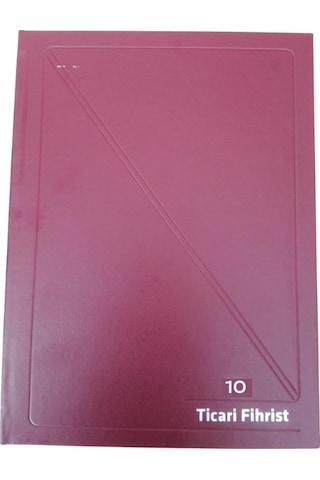 Fihrist Ticari 10'lu 20x28 Bordo Cilt Bezli 1 Adet Artlantis Tica