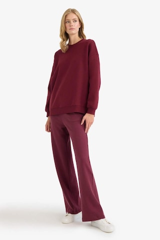Defacto Oversize Geniş Kalıp Bisiklet Yaka Basic Düz Kalın Sweatshirt F9628ax25aubr115 Bordo