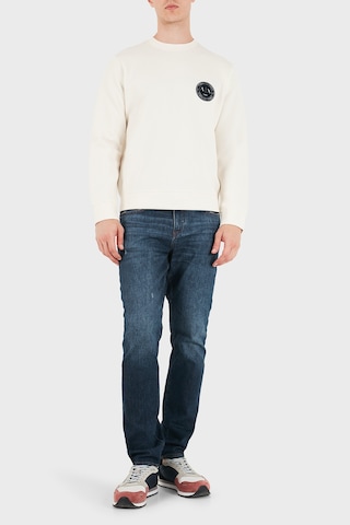 Armani Exchange Logolu Pamuklu Bisiklet Yaka Sweat Erkek Sweat Xm002929 Af16222 U0007 Kırık Beyaz