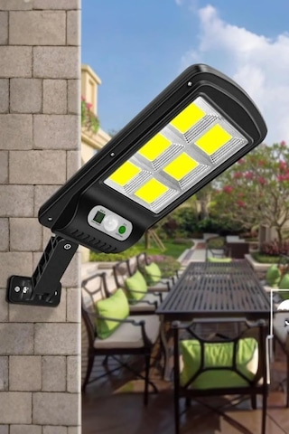 Solar Güneş Enerjili Led Bahçe Aydınlatması 120 Ledli 3 Modlu Hareket Sensörlü Su Geçirmez Lambası