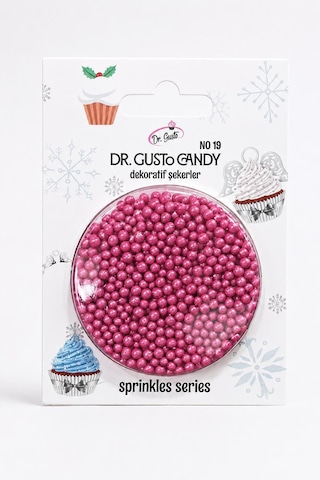 Dr. Gusto 2 Mm Pembe Boncuk Pasta Süsleme Şekeri