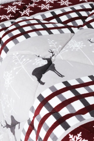 Merinos Comforter Çift Kişilik Yorgan Set - Deer Gri