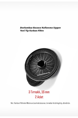 Profilo Uyumlu Dvk6j671 Davlumbaz Aspiratör Karbon Filtres