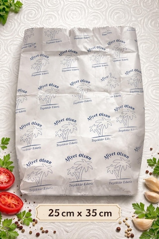 Poğaça Simit Gevrek Kese Kâğıdı Büyük Boy 16 X 35 Cm 50 Adet