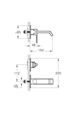 VitrA Suit Krom Ankastre Sıva Üstü Lavabo Bataryası A42782