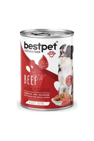 Bestpet Biftek Parça Etli Yetişkin Köpek Yaş Maması 415 Gr X 6 Adet
