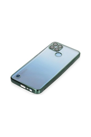Cosmotex Newface Realme C25y Kılıf Razer Lensli Silikon - Yeşil