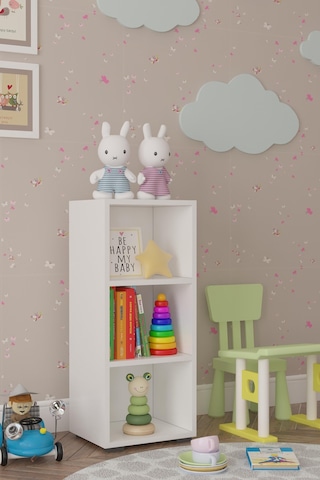 Key Çok Amaçlı Kitaplık Düzenleyici Dolap 3 Raflı 45,5 x 82 CM Çok Renkli