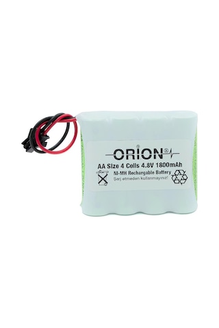 Orion Aa 4.8V 1800Mah Kablo Ve Konnektörlü Şarjlı Pil