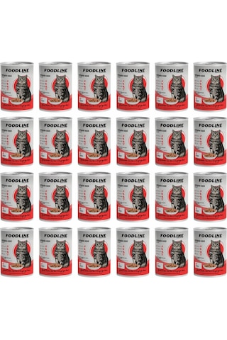 Foodline Kuzu Etli Yetişkin Kedi Konservesi 24 x 400 G