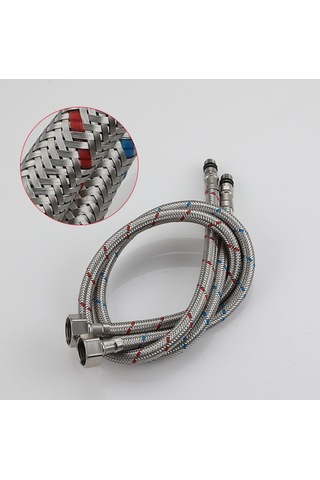 Musluk İçin 60 Cm Uzunluğunda, Esnek, Güçlendirilmiş Bağlantı Hortumu Diğer