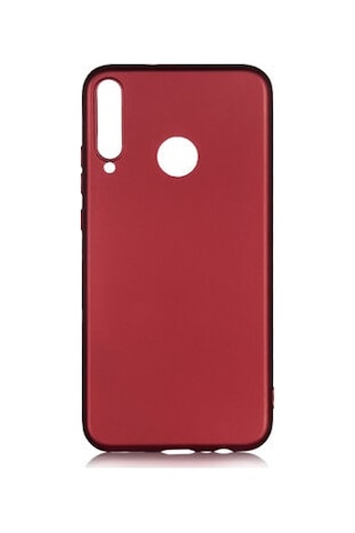 Huawei P40 Lite E Kılıf Esnek Yapılı İnce Slim Silikon Kapak Ryc/premier Bordo