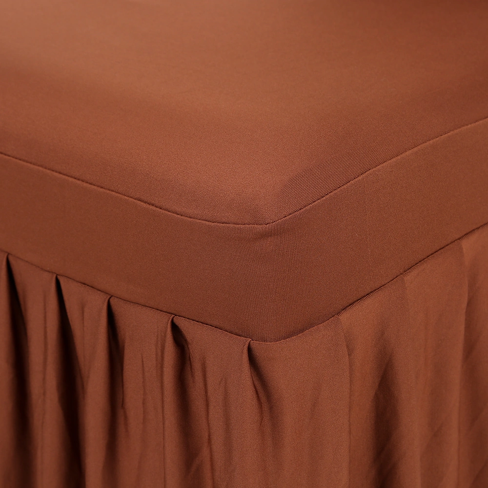 Geeksen Kahverengi Pleyli Etkili Meme İpek Sandalye Örtüsü - Ev, Otel, Restoran, Düğün, Banket İçin Esnek, Temizlenmesi Kolay Dekoratif Koltuk Kılıfı Çok Renkli