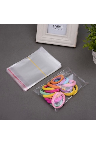 8x15+5 Cm. 8x20 1.000 Adet Şeffaf Bantlı Yapışkanlı Opp Poşet