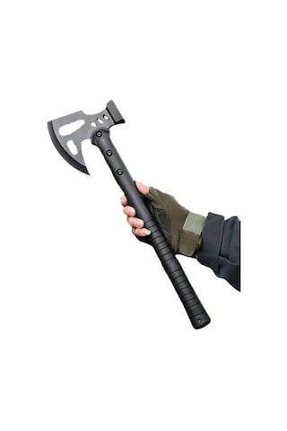 Valkyrie Çekiçli Outdoor Kamp Baltası Kılıflı Balta Siyah