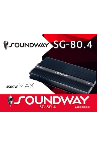 Soundway Sg-80.4 4500 Watt Oto Anfi 4 Kanal