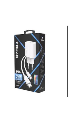 Samsung Uyumlu Qc3.0 Pd 25w Hızlı Şarj Aleti Type-c To Type-c Kablo Set Beyaz Yerli Üretim