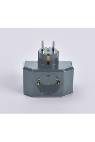 Viko Yonca Plus Üçlü Topraklı Priz Gri - 90303005