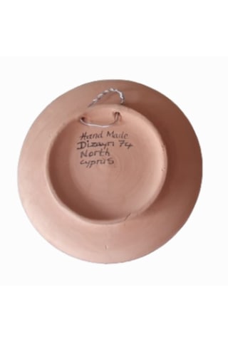 St. Nicholos Katedralı El Boyama Pişmiş Toprak Duvar Tabaği 16