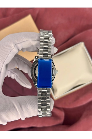 Pembe Kadranlı Datejust Kadın Kol Saati Gümüş