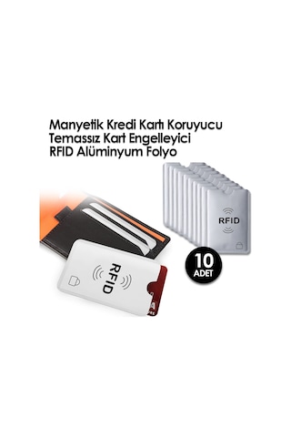 Manyetik Kredi Kartı Koruyucu Temassız Engelleyici Rfid Alüminyum N11.3036
