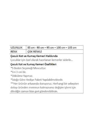 Beyaz Kot Ve Kumaş Pantolon Çocuk Kemeri Beyaz