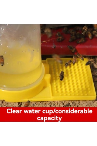 Konesam Arı Sulama Aleti - Şeffaf Gözlemli, Sızıntı Engeli, Kolay Yıkanabilir, Akış Kontrollü Kovan Besleme Aracı