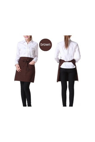 Kadınlar Ve Erkekler İçin 2 Cepli Su Geçirmez Sevimli Garson Önlüğü, Mutfak, Restoran, Bbq İçin Bel Önlüğü. Siyah